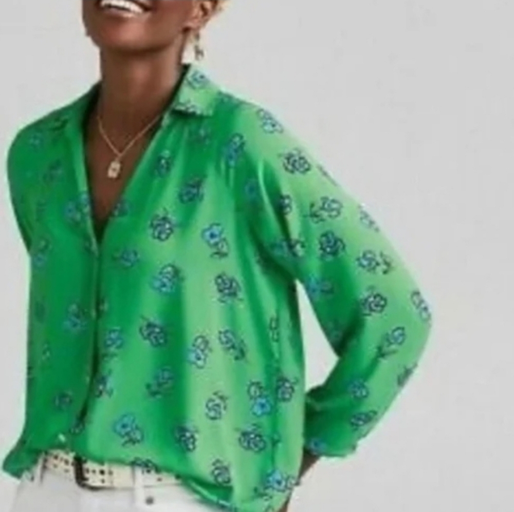 CAbi 5891 Go To Blouse Floral Button Down Shirt Spring 2021 Size XS